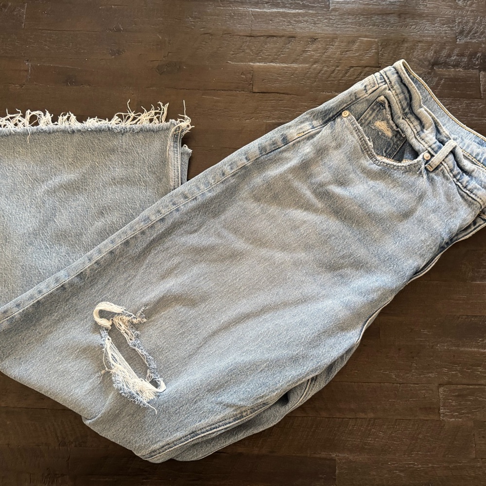 Loft Distressed Light Blue Jeans